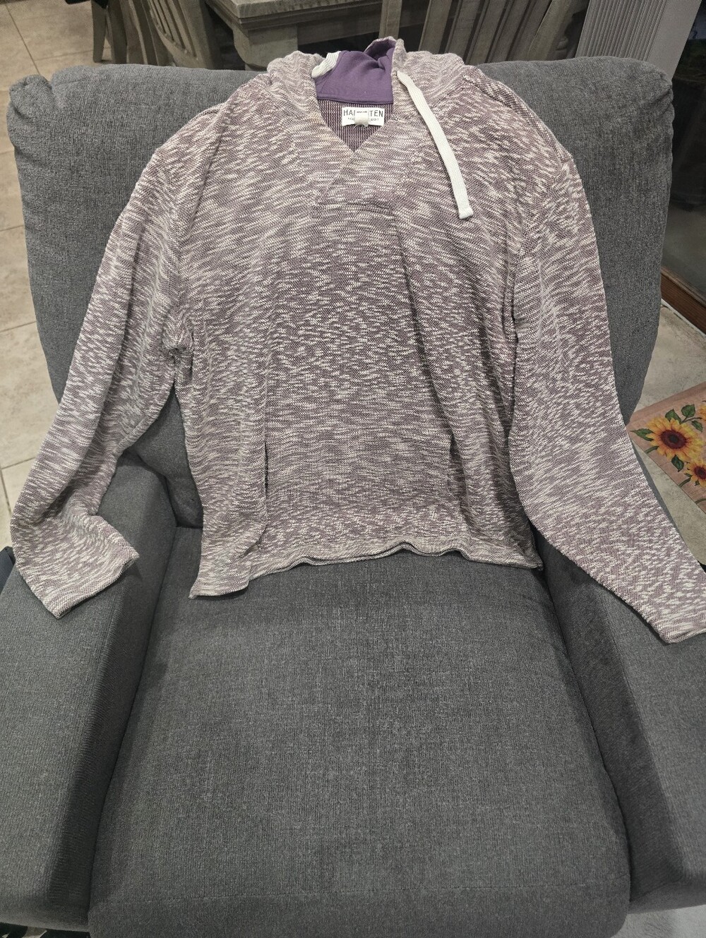 Hang Ten Lavender Marled Pullover Hoodie